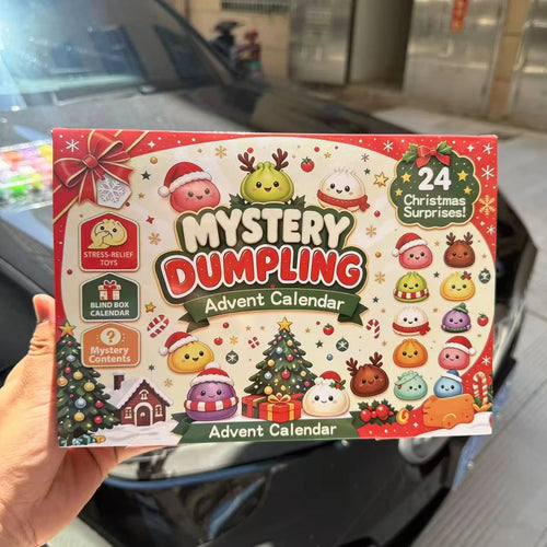 Christmas Squishy Advent Calendar 24 Day Countdown Surprise Box Dumpling Squishies Slow Rebound Squeeze Sensory Gift Decor