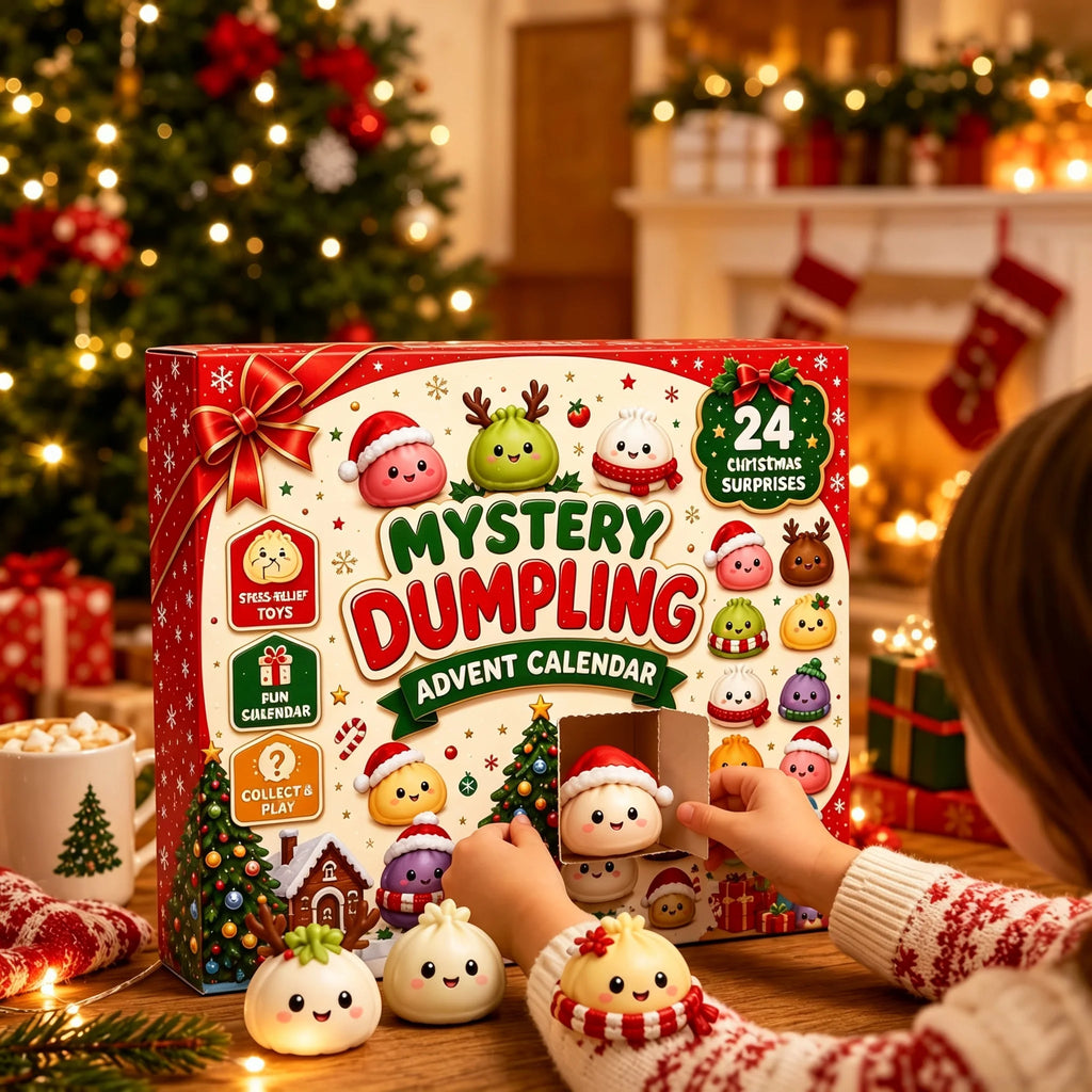 Christmas Squishy Advent Calendar 24 Day Countdown Surprise Box Dumpling Squishies Slow Rebound Squeeze Sensory Gift Decor