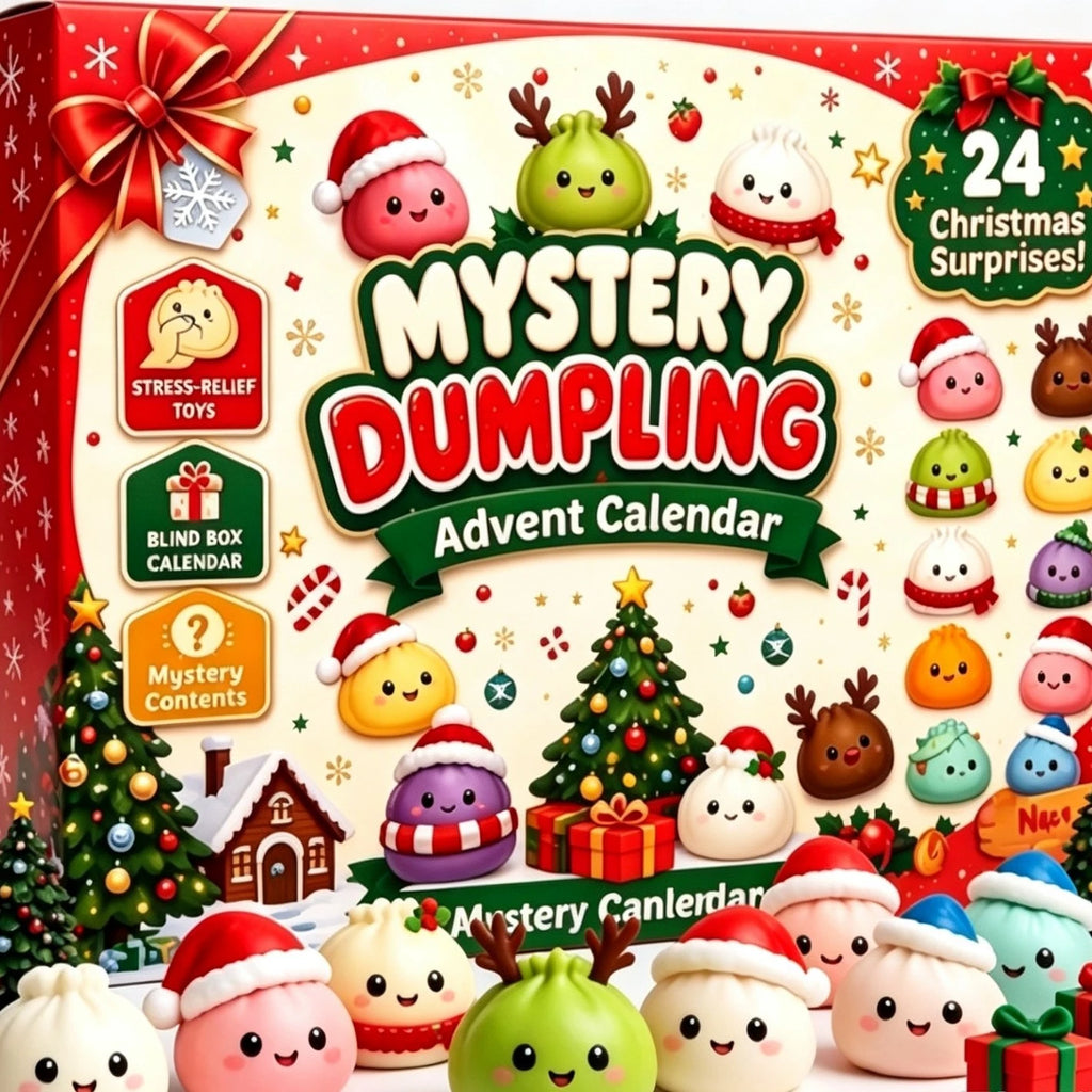 Christmas Squishy Advent Calendar 24 Day Countdown Surprise Box Dumpling Squishies Slow Rebound Squeeze Sensory Gift Decor
